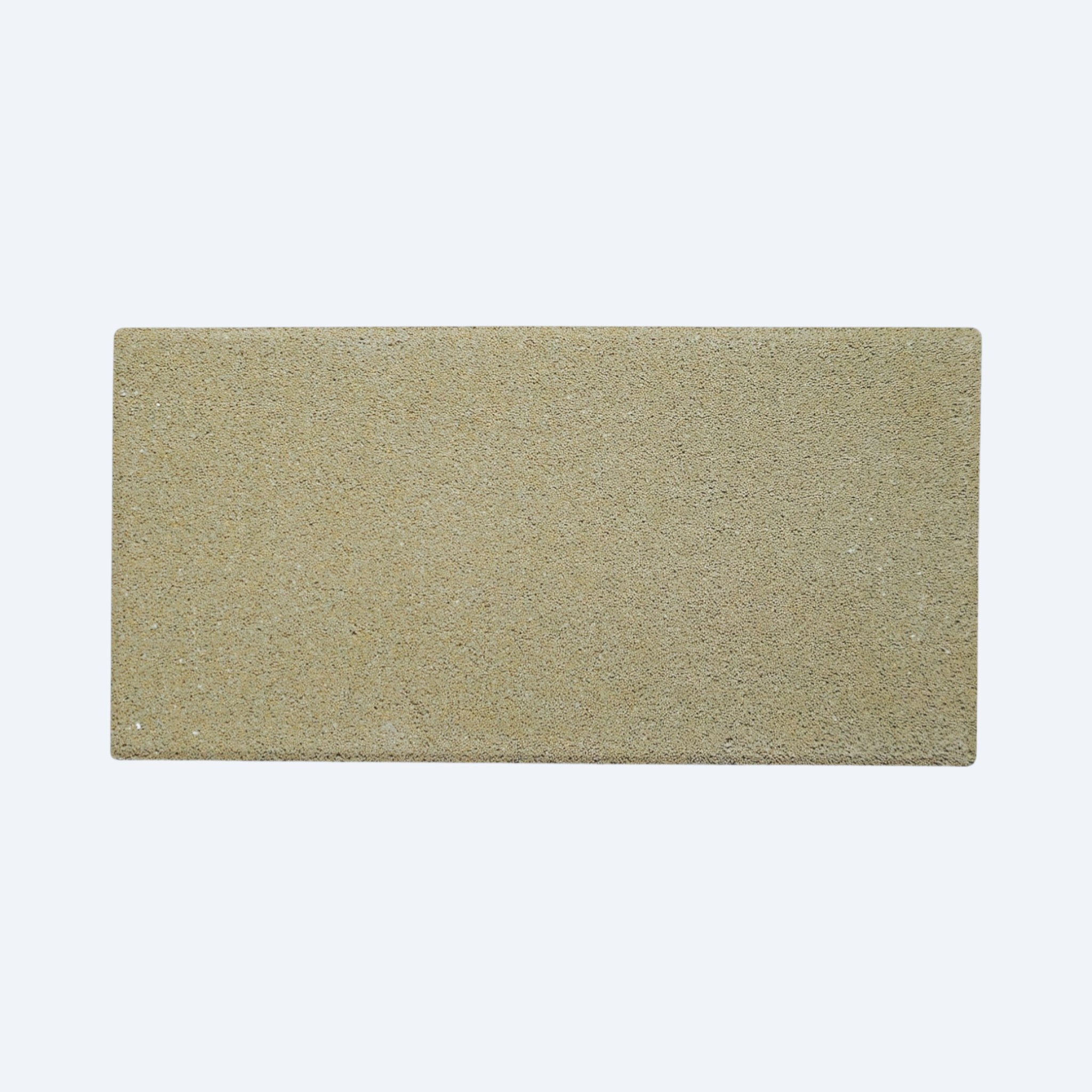 Rectangular beige tile on a white background